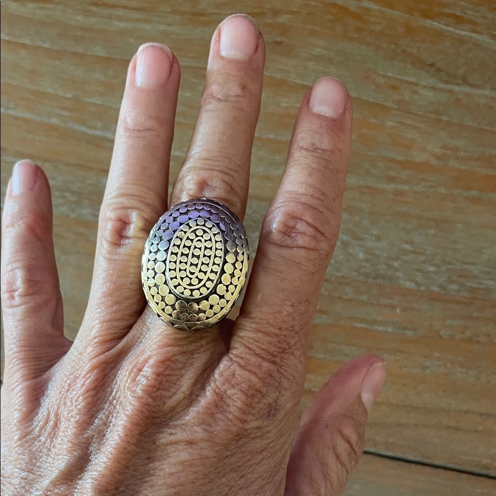Anna Beck Gold and Silver Oval Ring